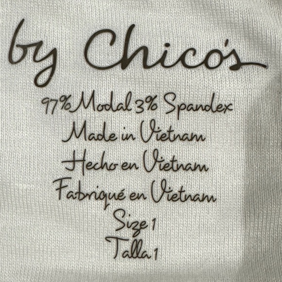 Chico’s Essential Layer Long Sleeve Top In Ecru - Picture 4 of 6
